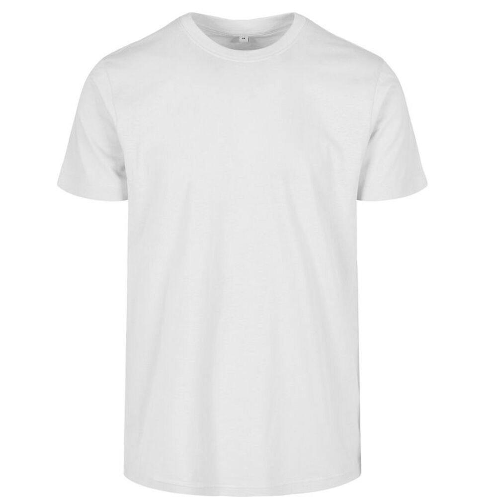 Build Your Brand Mens Basic Round Neck / White
